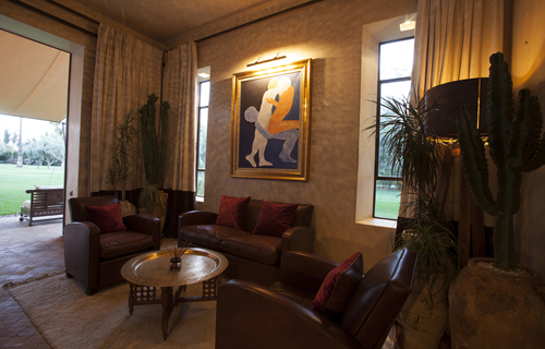 Photo du salon de la suite chems de la villa de luxe à Marrakech